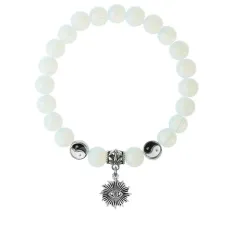 Браслет Глаз (от сглаза и порчи), Лунный камень 8мм BSPE1-20-3018