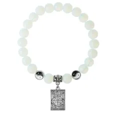 Браслет Таро - Колесо Фортуны, Лунный камень 8мм BSPE1-20-3020