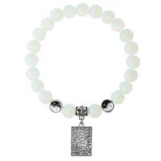 Браслет Таро - Звезда, Лунный камень 8мм BSPE1-20-3021