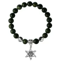 Браслет Глаз (от сглаза и порчи), Змеевик 8мм BSPE1-21-3002