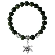 Браслет Глаз (от сглаза и порчи), Змеевик 8мм BSPE1-21-3002