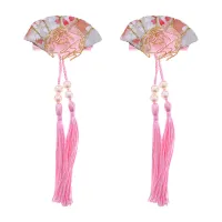 Парные заколки для волос Веер с кисточками HZ051