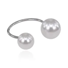 Безразмерное кольцо с искусственным жемчугом KL499