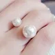 Безразмерное кольцо с искусственным жемчугом KL499