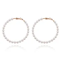 Серьги с искусственным жемчугом, d.5см SE264