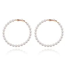 Серьги с искусственным жемчугом, d.5см SE264