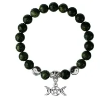 Браслет Знак Богини (магическая защита), Змеевик 8мм BSPE1-21-3008