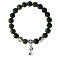 Браслет Кошка (гармония, покой, уют), Змеевик 8мм BSPE1-21-3010