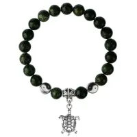 Браслет Черепаха (здоровье и долголетие), Змеевик 8мм BSPE1-21-3014