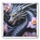 Дракон и цветы 6,5х6,5см, акрил MA021