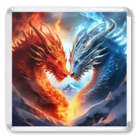 Драконы Инь-Ян 6,5х6,5см, акрил MA025