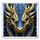Синий дракон 6,5х6,5см, акрил MA026