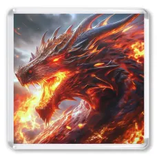 Огненный дракон 6,5х6,5см, акрил MA050