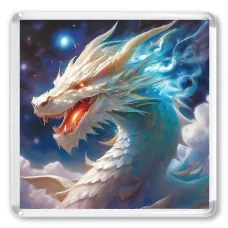 Белый дракон 6,5х6,5см, акрил MA054