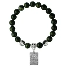 Браслет Таро - Солнце, Змеевик 8мм BSPE1-21-3022