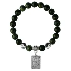 Браслет Таро - Любовники, Змеевик 8мм BSPE1-21-3024