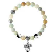 Браслет Дракон (удача, могущество, успех), Амазонит 8мм BSPE1-23-3001