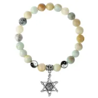 Браслет Глаз (от сглаза и порчи), Амазонит 8мм BSPE1-23-3002