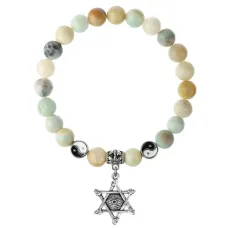 Браслет Глаз (от сглаза и порчи), Амазонит 8мм BSPE1-23-3002