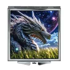 Складное зеркало квадратное Дракон фэнтэзи ZER2-0552