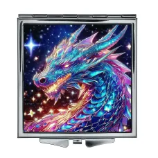 Складное зеркало квадратное Дракон винтаж ZER2-0573