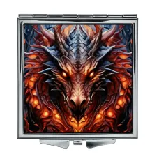 Складное зеркало квадратное Портрет дракона ZER2-0582