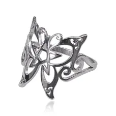 Кольцо Бабочка и пентаграмма, размер 10 KL505-10