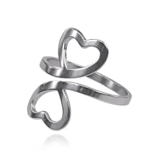 Кольцо Два сердца, размер 8 KL506-08