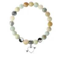 Браслет Сердце (Любовь), Амазонит 8мм BSPE1-23-3011