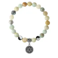 Браслет Звезда Давида (от сглаза и зла), Амазонит 8мм BSPE1-23-3012