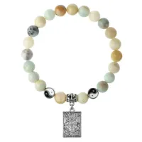 Браслет Таро - Колесо Фортуны, Амазонит 8мм BSPE1-23-3020