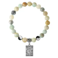 Браслет Таро - Колесо Фортуны, Амазонит 8мм BSPE1-23-3020