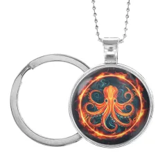 Кулон-брелок Огненный осьминог ALKB-0123