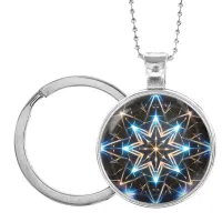 Кулон-брелок Неоновая восьмиконечная звезда ALKB-0198