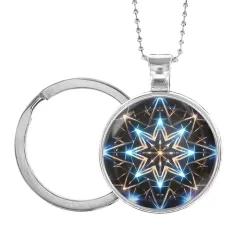 Кулон-брелок Неоновая восьмиконечная звезда ALKB-0198