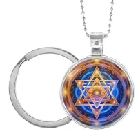 Кулон-брелок Светящаяся шестиконечная звезда ALKB-0212