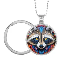 Кулон-брелок Мозаичный енот ALKB-0265