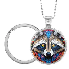 Кулон-брелок Мозаичный енот ALKB-0265