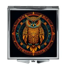 Складное зеркало квадратное Золотая сова ZER2-0594