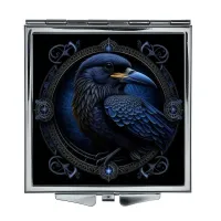 Складное зеркало квадратное Темно-синяя птица ZER2-0607