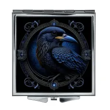 Складное зеркало квадратное Темно-синяя птица ZER2-0607