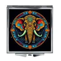 Складное зеркало квадратное Яркий слон ZER2-0611