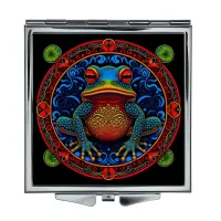 Складное зеркало квадратное Синяя лягушка ZER2-0617