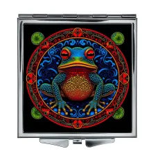 Складное зеркало квадратное Синяя лягушка ZER2-0617