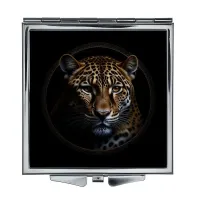 Складное зеркало квадратное Леопардица ZER2-0625