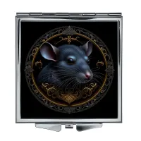 Складное зеркало квадратное Крыса ZER2-0630