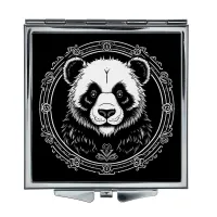 Складное зеркало квадратное Черно-белая панда ZER2-0633
