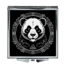 Складное зеркало квадратное Черно-белая панда ZER2-0633