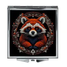 Складное зеркало квадратное Рыжий енот ZER2-0638