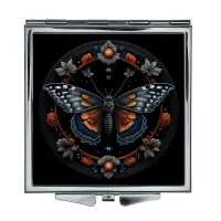 Складное зеркало квадратное Сине-оранжевая Бабочка ZER2-0660